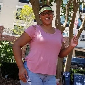 NWOT Accent Cold Shoulder Tee